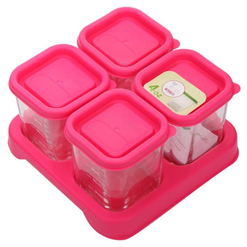 GreenSprouts小绿芽玻璃食物储存盒粉色 120ml