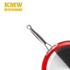 KMW绿鼎304不锈钢中国红煎锅26cm 时尚健康物理不粘煤气适用
