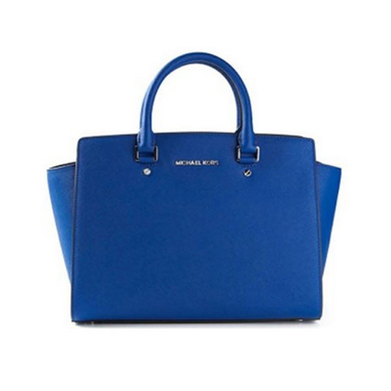 Michael Kors 迈克.科尔斯MK笑脸女包 真皮单肩杀手包中号 30S3GLMS2L 电光蓝色