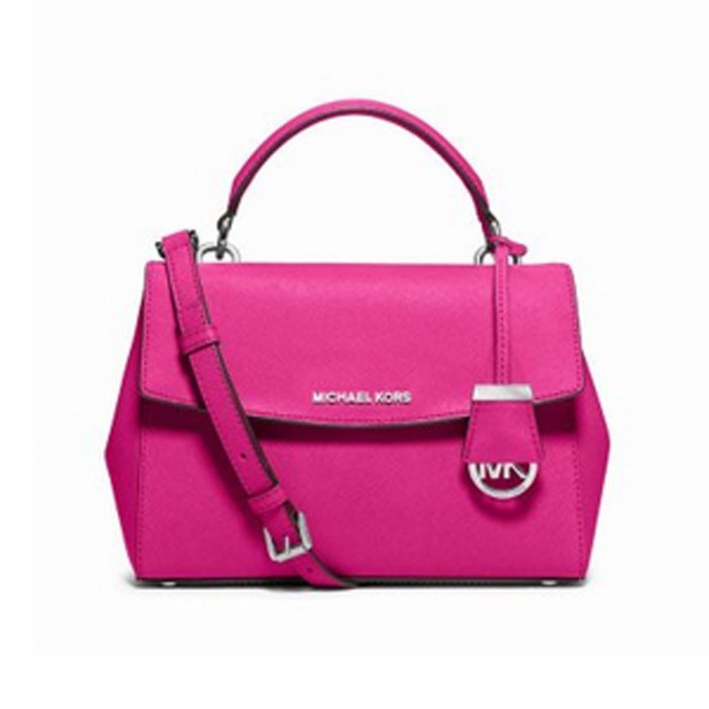 迈克·科尔斯(MICHAEL KORS) 2015新款Ava系列女士小号十字纹手提包 30T5GAVS2L 玫红色