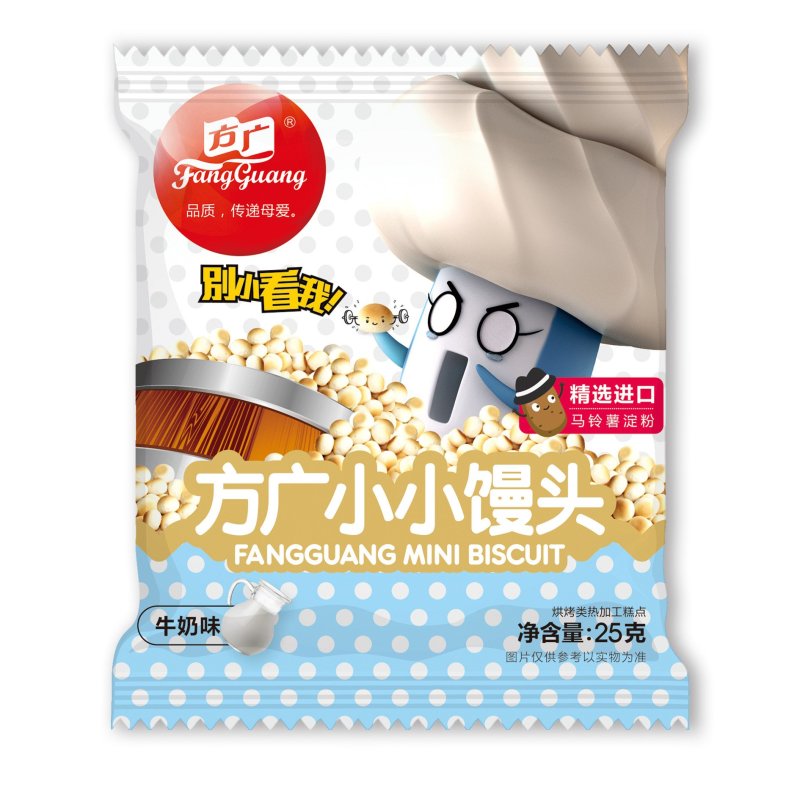 方广小小馒头牛奶味25g