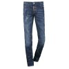DSQUARED2 蓝色折纹牛仔裤男 8213391017