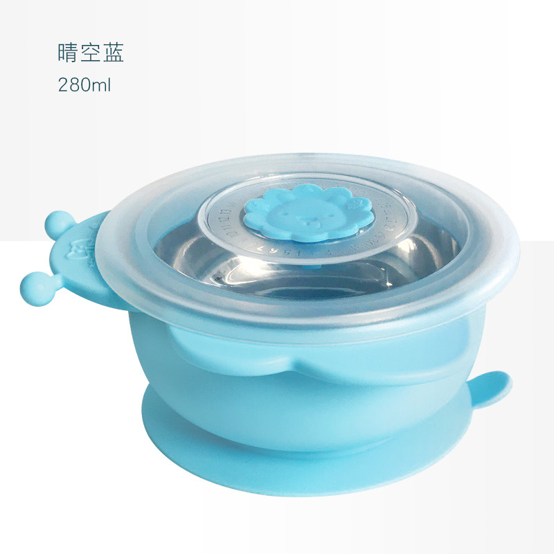 宝啦可拆洗不锈钢吸盘碗（3191）