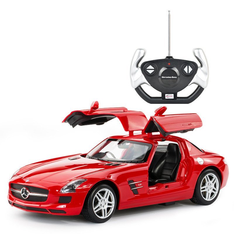 星辉(Rastar)1:14 遥控汽车 奔驰SLS 汽车模型 男孩儿童玩具车47600红色