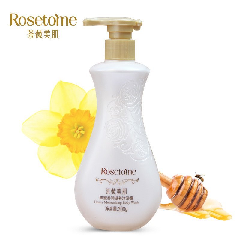 Rosetome荼薇美肌沐浴露 蜂蜜香润滋养沐浴露300g 滋润沐浴露/香水沐浴露/沐浴乳 温和/润肤/留香/冬天 茶薇