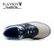 花花公子PLAYBOY 男鞋 2016 新款英伦板鞋拼色时尚旅游休闲鞋 CX239518 兰红 38码