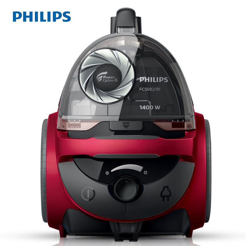 飞利浦(Philips) 吸尘器FC5982小型无尘袋大功率强力柔和静音卧式家用地毯式