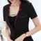 訫嗳逸衫 2016夏季新款女士小西服套装套裤工作服正装OL百搭职业装女装修身外套时尚韩版西服短裙两件套 XXL（修身显瘦） 黑色外套+黑色西裤