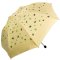 天堂伞 UPF50+遮光黑胶丝印水果三折蘑菇铅笔晴雨伞太阳伞 30074ELCJ 淡黄