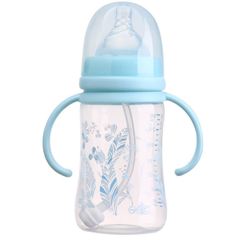 日康宽口径有柄自动奶瓶(240ML.PP) RK-3129