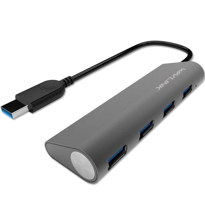 睿因(WAVLINK)WL-UH3048 接口USB3.0扩展器分线器 四口HUB集线器一拖四高速转换器