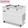lecon/乐创洋博 全自动炒冰机商用 双锅炒酸奶机炒奶果机圆平雪花酪泰式炒冰淇淋卷机 单压缩机