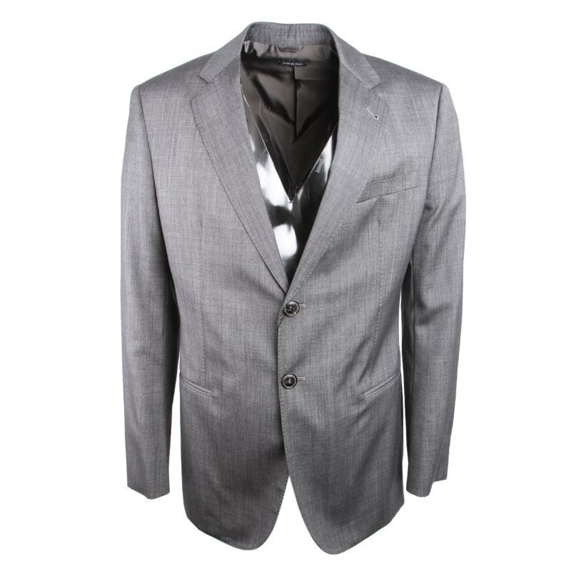 Giorgio Armani 乔治·阿玛尼 男士羊毛两粒扣西服 48 灰色