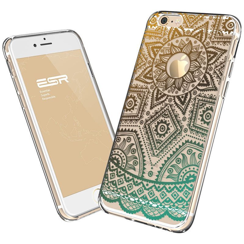 ESR亿色 iPhone6/6S手机壳4.7新款创意图腾 苹果六手机套复古风防摔 天竺金莲-4.7