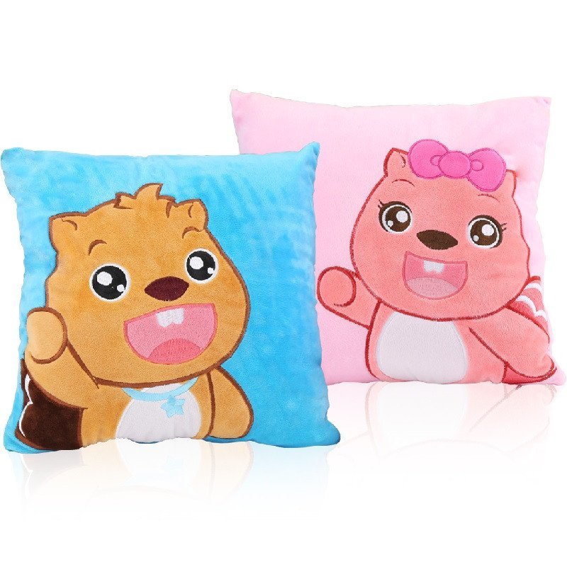 贝瓦超柔短毛绒海绵抱枕 贝拉款