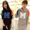 C2潮朝 时尚韩版情侣拼色字母长袖连帽情侣卫衣套装青少年男女时尚休闲套装一套价 XXL一套 灰色