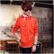 佐优品春装新品夹克男 时尚开衫系带连帽单排扣休闲纯棉男外套2T6 XL 藏蓝色