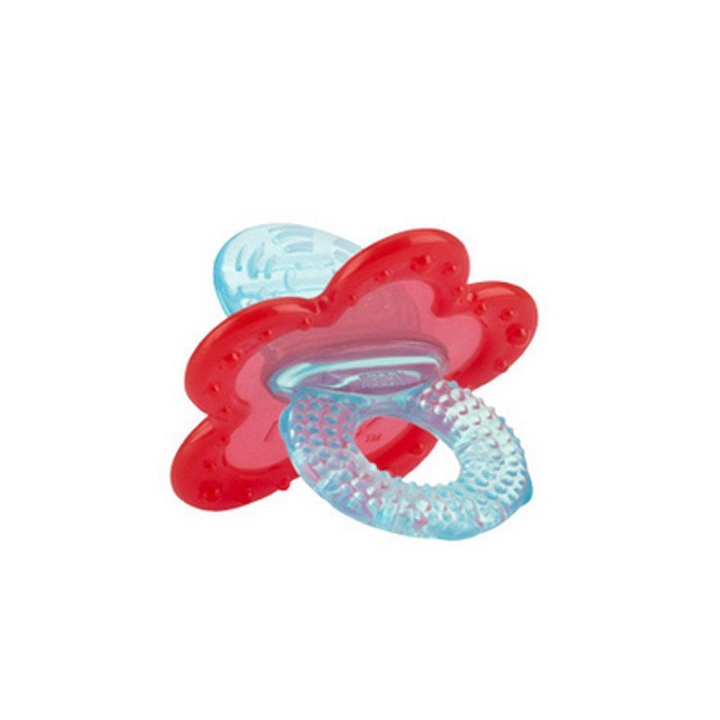 美国nuby/努比 新款婴儿宝宝儿童专用磨牙棒咀嚼训练固齿器牙胶 红蓝