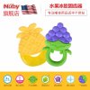 美国nuby/努比 宝宝训练固齿器 冰胶固齿器牙胶水果造型两个组合装菠萝葡萄