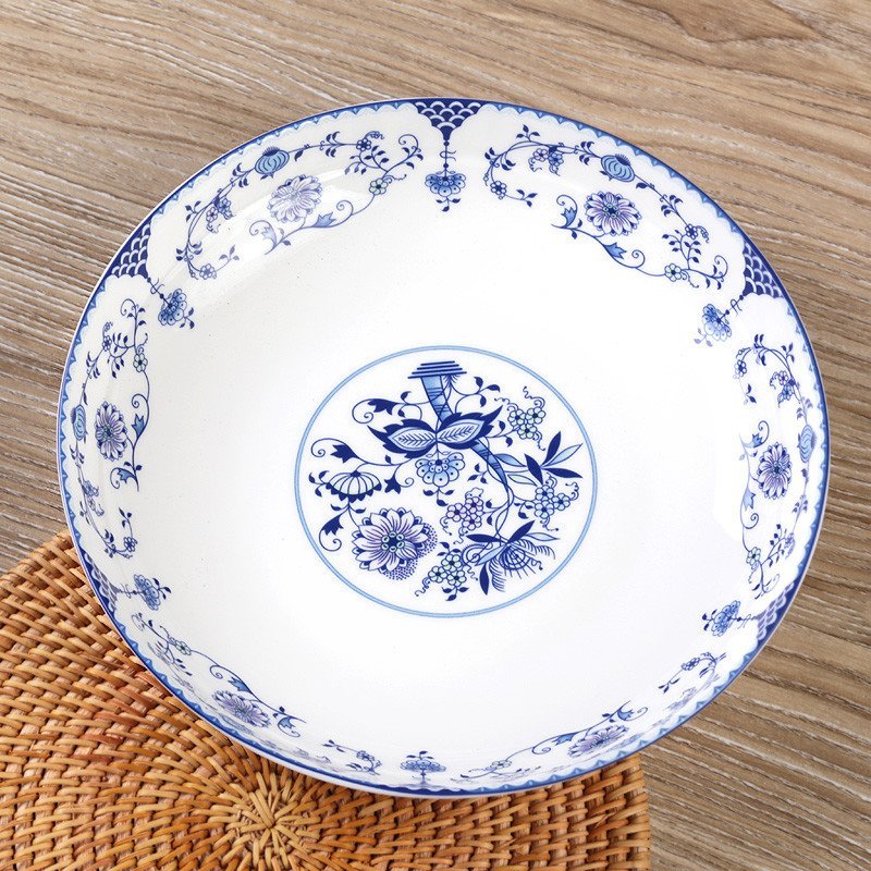 韵唐YunTang 陶瓷餐具套装家用盘子心愿8英寸深盘4只装饭盘瓷盘汤盘深盘菜盘子中式盘子釉中彩盘子 可微波炉
