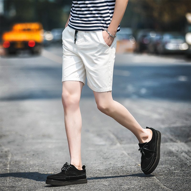 丹杰仕2016夏季新款 糖果色短裤 男日常休闲五分裤 加大码男装修身