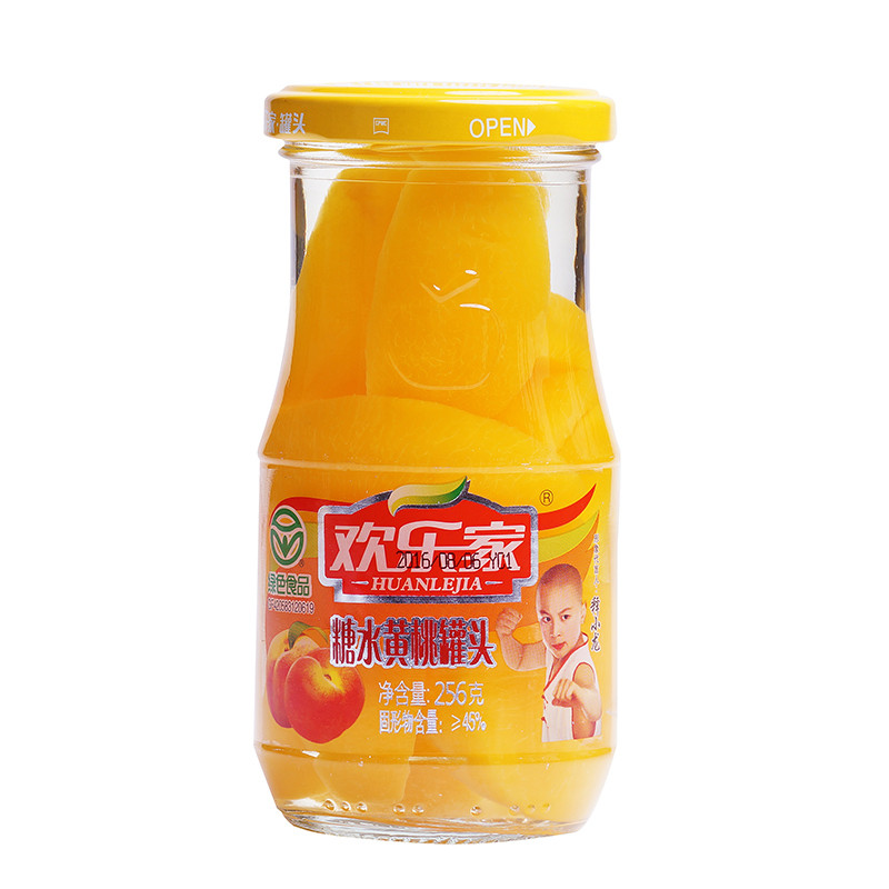 欢乐家 黄桃罐头 256g*12