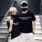 古莱登(GODLIKE)2016新款情侣装字母印花韩版情侣短袖男士T恤 M 黑色