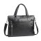薇思黛 2016新款 时尚男士商务公文包新款欧美风牛皮男式手提单肩斜挎包 黑色