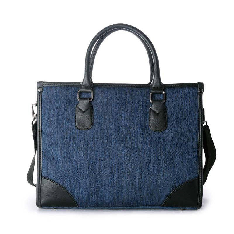 薇思黛 2016新款 欧美时尚潮流男士商务公文包手提包电脑男包单肩包男包 蓝色
