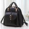 薇思黛 2016新款 时尚旅行背包休闲单肩双肩包韩版潮女包包学院pu皮书包 黑色