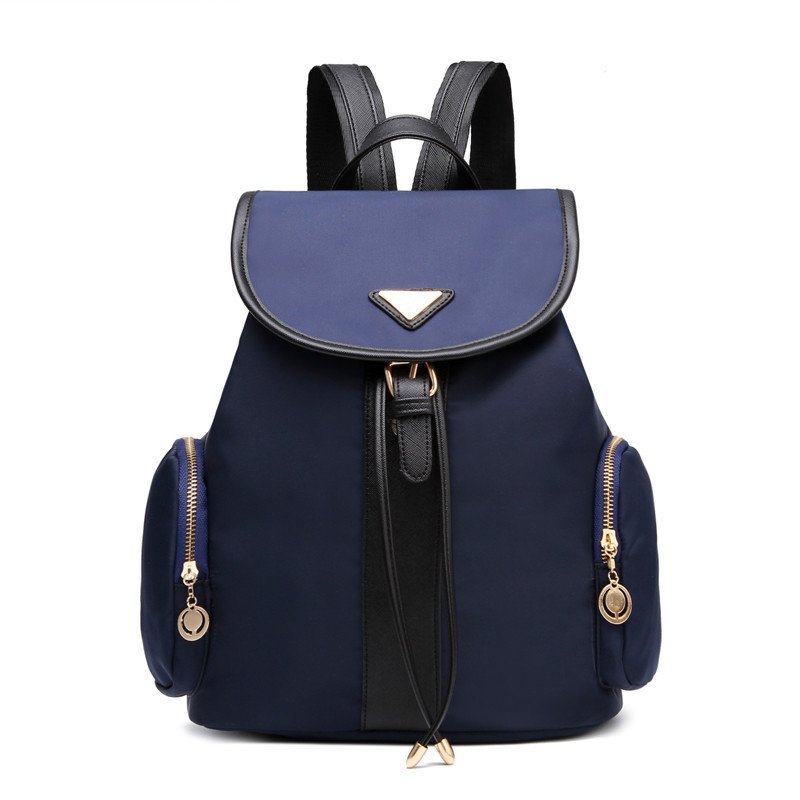 薇思黛2016新款女包双肩包休闲百搭旅游背包校园风女双肩背包 蓝色