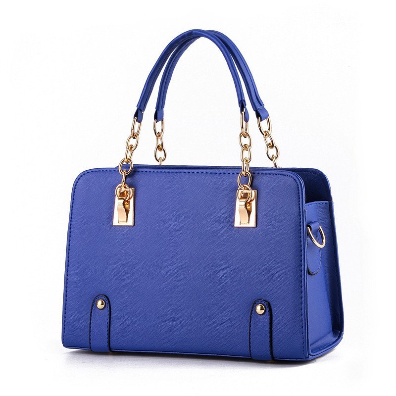 薇思黛2016新款单肩包 女时尚复古手提包女士包包女包 深蓝色