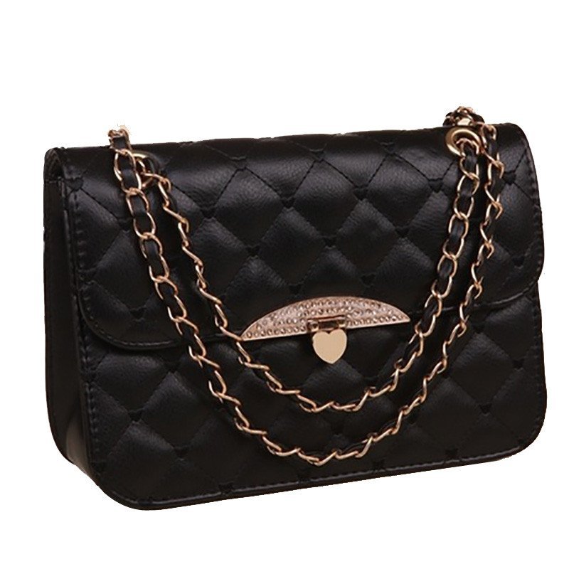 薇思黛2016新款休闲包手提女包包 时尚女士单肩包女斜挎包 黑色