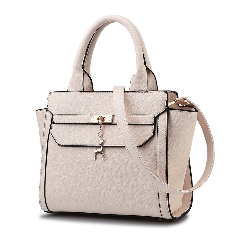 薇思黛女包单肩包女士斜挎包女士包 休闲大容量包手提单肩包 白色