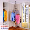 【苏宁超市】宝优妮单杆晾衣架顶天立地衣架室内不锈钢升降家用阳台伸缩晒衣架 DQ0777-B冷灰色