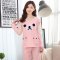 睡衣女春季新品棉质睡衣休闲宽松卡通轻松熊家居服套装 M YL-801#轻松熊
