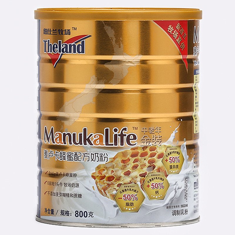 Theland纽仕兰牧场 麦卢卡蜂蜜中老年配方奶粉 800g金罐 新西兰进口