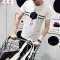丹杰仕 2016时尚新款T恤新款夏装短袖T恤韩版时尚内搭短袖男图案印花T恤潮 3XL 白色