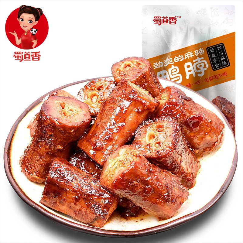 蜀道香 肉干肉铺 麻辣鸭脖354g 118g*3袋（休闲零食）