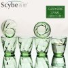 scybe喜碧 马奇尔彩色玻璃水杯家用早餐杯洋牛奶杯果汁杯套装6只270ml