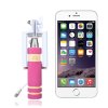 罗凡尼自拍杆手机通用 自拍杆拍照苹果6splus 5s小米自拍神器粉色