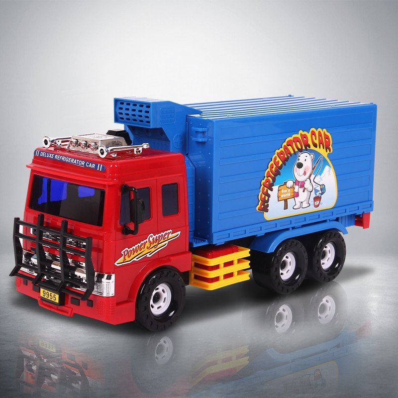 乐飞（LEFEI）城市工程车系列 9955城市冷冻车 中号集装箱货车 货柜车模型 男孩汽车玩具3-6岁