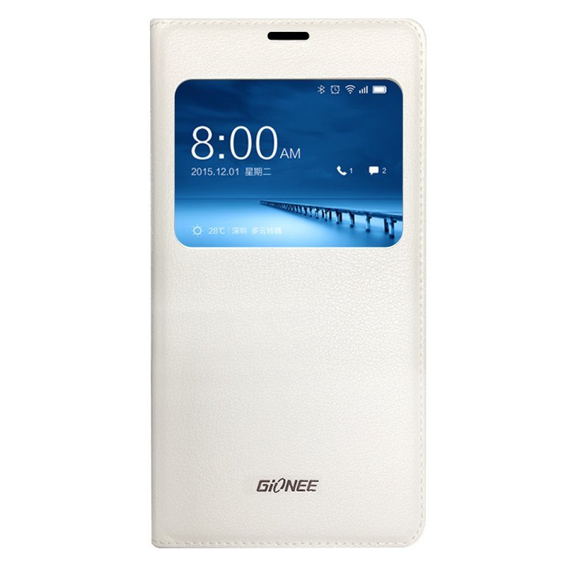 GIONEE金立 M5 Plus 原装正品皮套 白色
