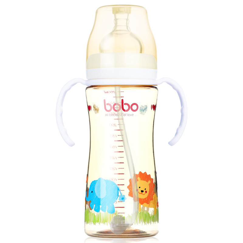 乐儿宝（bobo）PPSU宽口径奶瓶260毫升（白色）12个月以上