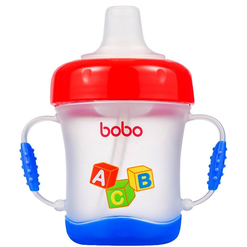 乐儿宝（bobo）安全软嘴杯PP学饮杯水杯水壶 170ML红色 适用年龄6个月以上