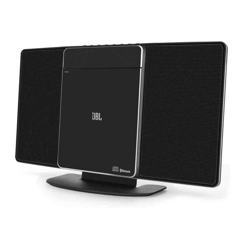 JBL MS202 BK 音响 音箱 迷你音响 CD机 蓝牙音响 收音机 台式音响 桌面音响 闹钟 USB - 黑色