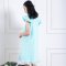 丽玉晴月子服新款韩版短袖孕妇睡衣裙夏装薄款孕妇家居服夏 L 嫩绿色