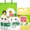 妈妈壹选超值组合装（洗洁精金桔姜汁2kg+倍柔洗衣液天然皂液1kg+皂液100g*2袋+精美购物袋1个） 威露士出品