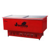 捷盛（JS）SCWD4-538F 538升 1.8米红色玻璃门岛柜卧式冷柜 商用超大容量展示推拉门冰柜 超市大容量展示柜