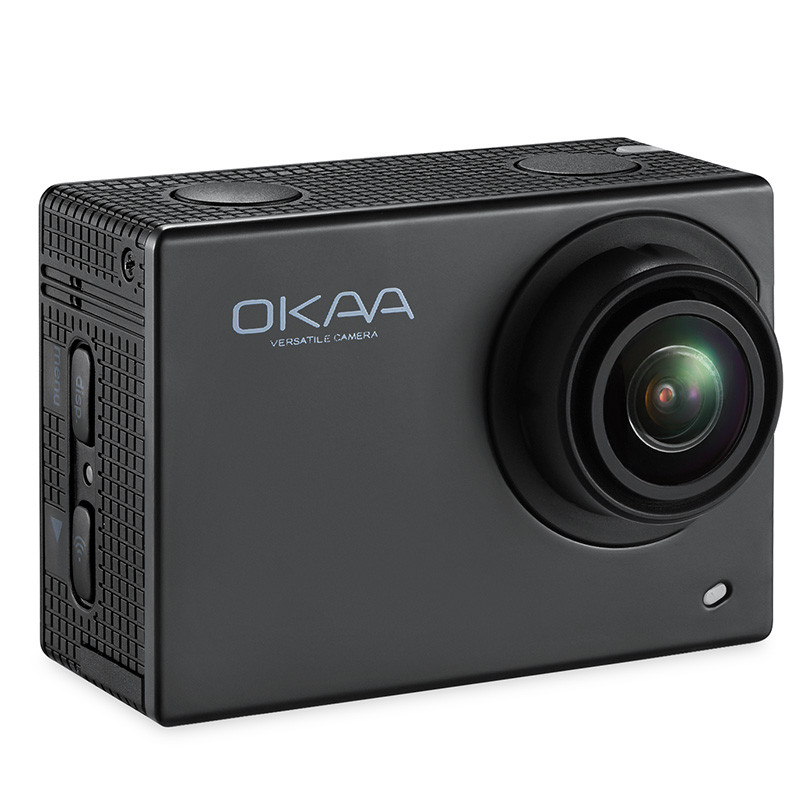 OKAA 运动相机 4K高清触屏数码防抖潜水运动摄像机 WiFi红外遥控航拍摄像DV 经典黑+配件包+32G内存卡